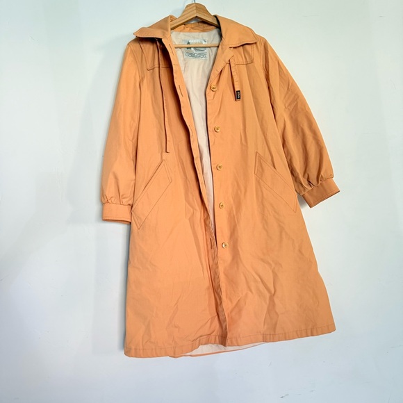 Vintage London Fog Women's Orange Trench Coat size 8p